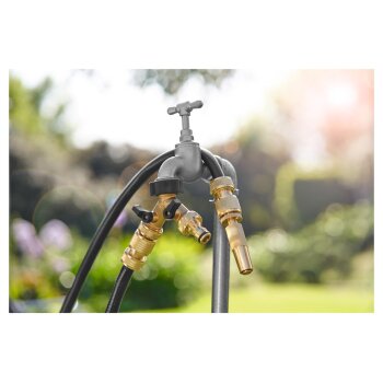 PARKSIDE® Messing-Kupplungssystem / Messing-2-Wege-Verteiler - B-Ware neuwertig