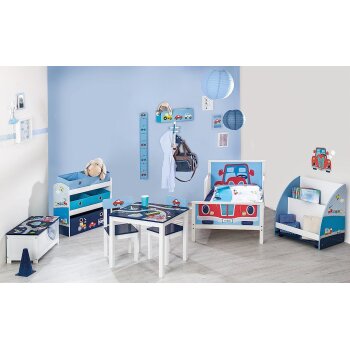 roba Spielzeugregal Rennfahrer, mit 5 Boxen aus Stoff  - B-Ware neuwertig