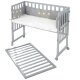 roba Stuben- & Beistellbett 3-in-1 mit Barriere Little Stars safe asleep®, taupe  - B-Ware neuwertig