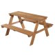 roba Kindersitzgruppe Outdoor+, wetterfeste Sitzgarnitur Picknick for 4, Massivholz, Teak-Optik - B-Ware neuwertig