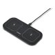 TRONIC® Ladepad QI Dual, mit Metallrahmen, inkl. 30 W Netzteil (Schwarz) - B-Ware neuwertig