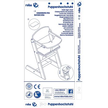 roba Puppenhochstuhl Stella, aus Holz, weiß -...
