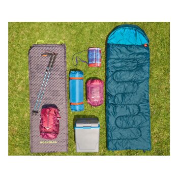 Rocktrail Schlafsack, mit Wärmekragen (Deckenschlafsack blau) - B-Ware neuwertig