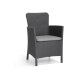 Allibert by Keter Miami Dining Chair mit Kissen, graphite - B-Ware Transportschaden Kosmetisch