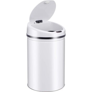 Ribelli Automatik-Mülleimer, mit Sensor, 50L, weiß - B-Ware Transportschaden Kosmetisch