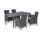 Allibert Dining Set Girona-Miami, 5-teilig, anthrazit - B-Ware neuwertig