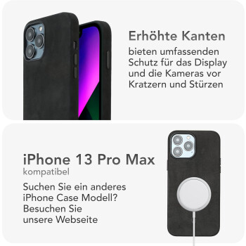 DONBOLSO iPhone 13 Pro Max Hülle mit mag Safe, Vintage Schwarz - B-Ware sehr gut