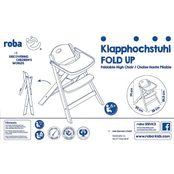 roba Klapphochstuhl mit Essbrett - Baby Hochstuhl platzsparend klappbar - B-Ware sehr gut