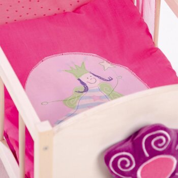 roba Happy Fee Puppenbett, inkl. Zubehör, natur/pink - B-Ware neuwertig