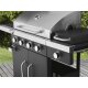 GRILLMEISTER Gasgrill, 4plus1 Brenner, 19,7 kW, mit 4 Garzonen - B-Ware sehr gut