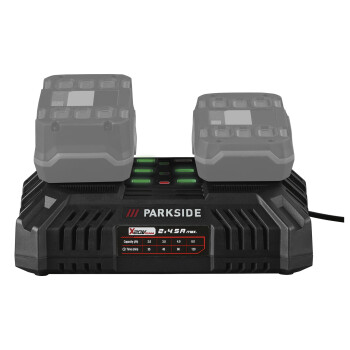PARKSIDE® 20 V Akku-Doppelladegerät »PDSLG 20 B1«, 4,5 A, 220 W - B-Ware sehr gut