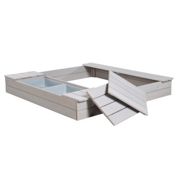 roba Outdoor + Sandkasten, mit 2 Spielwannen, grau...