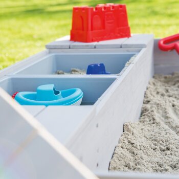roba Outdoor + Sandkasten, mit 2 Spielwannen, grau lasiert - B-Ware sehr gut