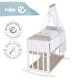 roba Stuben- & Beistellbett Indibär 4 in 1, Babybett, Wiege & Kinderbank, weiß - B-Ware neuwertig