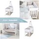 roba Stuben- & Beistellbett Indibär 4 in 1, Babybett, Wiege & Kinderbank, weiß - B-Ware neuwertig