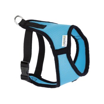 zoofari® Hundegeschirr, weiches Material, mit Fleecerand (blau, XL) - B-Ware sehr gut