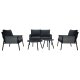 Quadrato Outdoor Loungeset »Textilen«, 5-teilig, aus witterungsbeständigen Material - B-Ware neuwertig