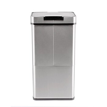 Ribelli Sensor Mülleimer, 4 Fächer, 72 L, silber - B-Ware Transportschaden Kosmetisch