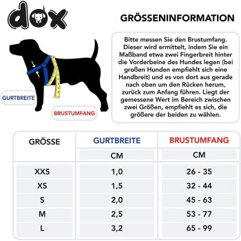DDOXX Hundegeschirr Nylon, Step-In, Verstellbar, Blau, S - B-Ware sehr gut
