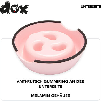 DDOXX Fressnapf Antischlingnapf, rutschfest, Rosa Pink, 300 ml - B-Ware neuwertig