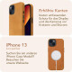DONBOLSO Echtleder Hülle für iPhone 13, Schwarz - B-Ware neuwertig