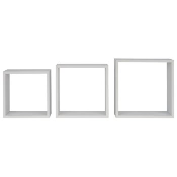 LIVARNO home Regalwürfel 3er Set, 30 x 30 cm, weiß - B-Ware Transportschaden Kosmetisch