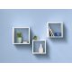 LIVARNO home Regalwürfel 3er Set, 30 x 30 cm, weiß - B-Ware Transportschaden Kosmetisch