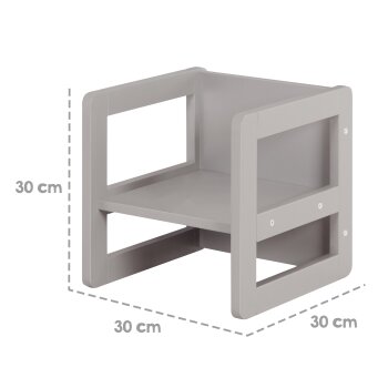 roba Kindersitzgruppe 3in1- Wendehocker & Tisch, zu Kinderbank umwandelbar, Taupe - B-Ware sehr gut