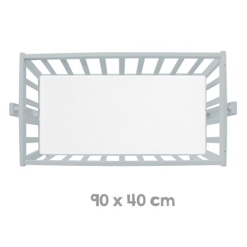 roba Babywiege inkl. Matratze 40 x 90 cm - Wiegenfunktion mit Feststellknopf - Holz taupe - B-Ware sehr gut