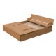 roba Sandkasten aufklappbar zu 2 Bänken, Massivholz, wetterfest, teakholzfarben, 21,5 x 127 x 123,5 cm - B-Ware sehr gut