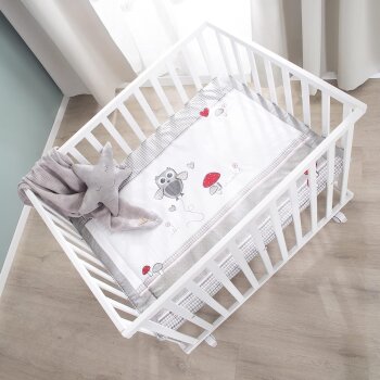 roba Adam & Eule Laufgitter, 75 x 100 cm, Holz weiß - B-Ware sehr gut