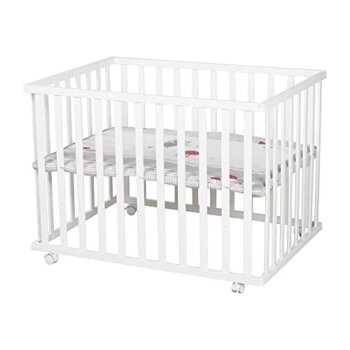 roba Adam & Eule Laufgitter, 75 x 100 cm, Holz weiß - B-Ware sehr gut