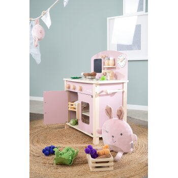 roba Spielküche Holz, rosa/natur - B-Ware sehr gut