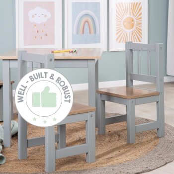 roba 3-teilige Kindersitzgruppe Woody, taupe lackiert - B-Ware neuwertig