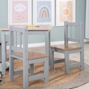 roba 3-teilige Kindersitzgruppe Woody, taupe lackiert - B-Ware neuwertig
