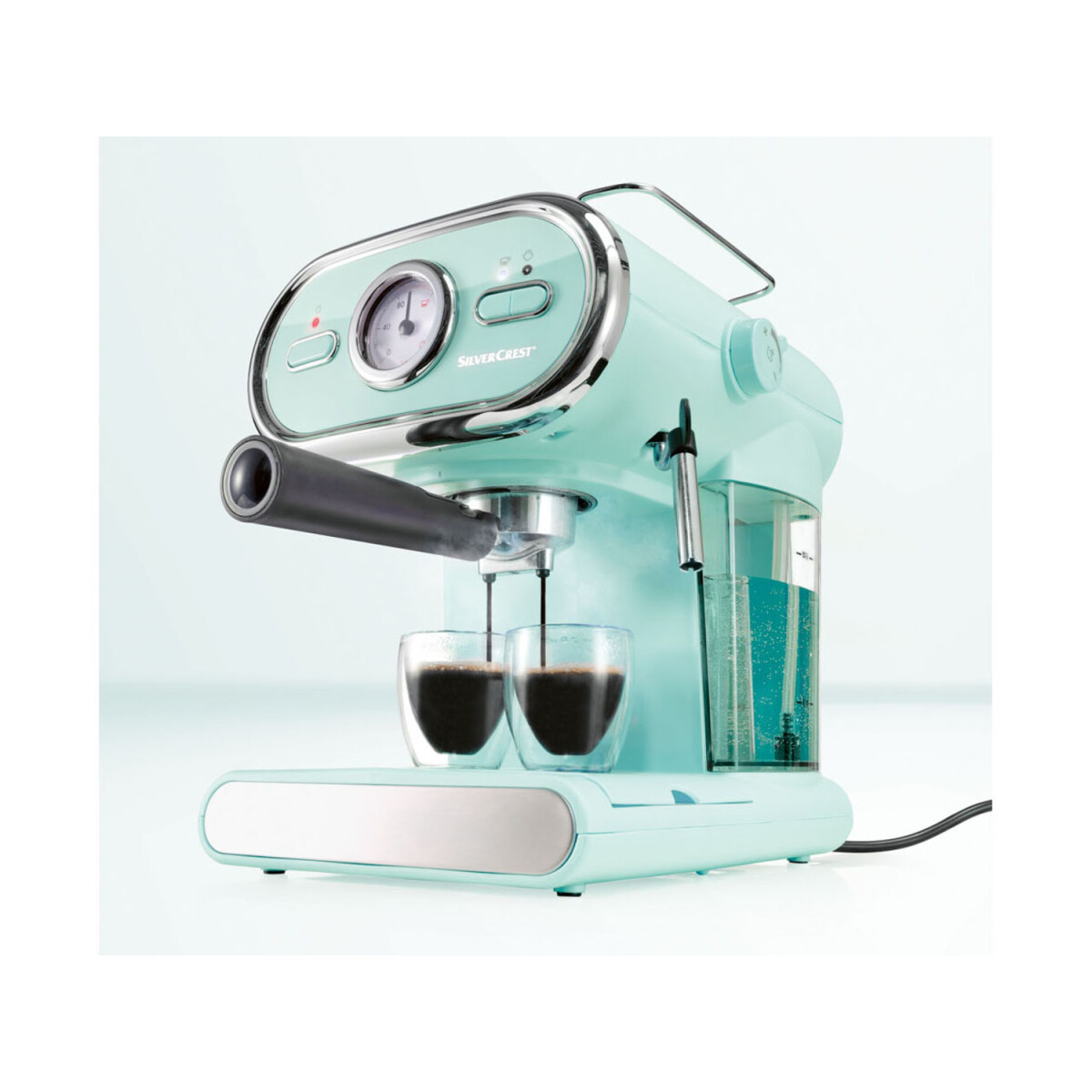SILVERCREST® KITCHEN TOOLS Espressomaschine/Siebträger Pastell mint SEM 1100  D3 - B-Ware gut, 44,99 €
