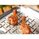 GRILLMEISTER Grillplatten, aus rostfreiem Edelstahl (Grillplatte klein 2er) - B-Ware neuwertig
