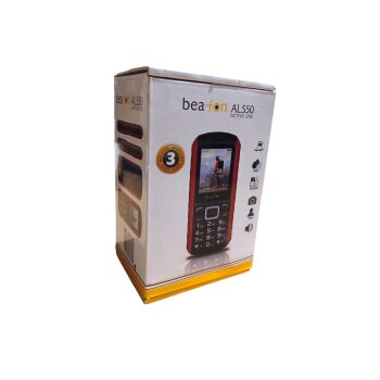 Beafon Handy AL550 ACTIVE LINE, schwarz/rot - B-Ware gut