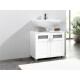 LIVARNO home Waschbeckenunterschrank »Basel«, mit 2 Glasrahmentüren - B-Ware neuwertig