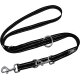 DDOXX Hundeleine Nylon, reflektierend, 3fach verstellbar, 2m, L, Schwarz - B-Ware sehr gut