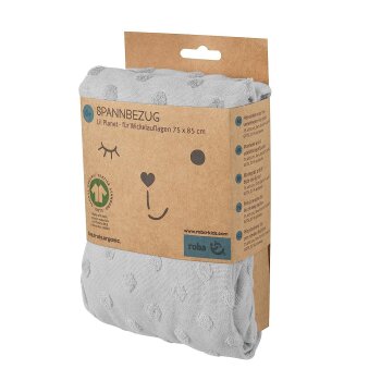 roba Spannbezug für Wickelauflagen Lil Planet, grau, 85 x 75 cm - B-Ware sehr gut