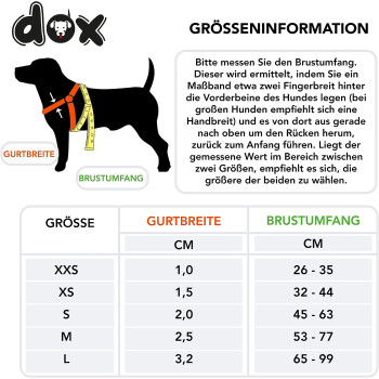 DDOXX Hundegeschirr Nylon, Step-In, Verstellbar, Ausbruchsicher, XS - 1,0 x 32-44 cm, orange - B-Ware neuwertig