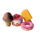 roba Squishies 4er-Set „Sweets“, Eis am Stiel, Kuchen, Donut, Hörnchen-Eis, Antistress Spielzeug - B-Ware sehr gut