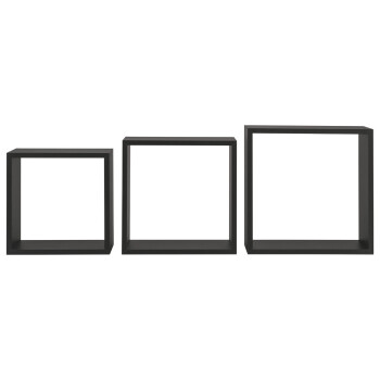 LIVARNO home Regalwürfel-Set, 3 Stück, zum Aufhängen (schwarz) - B-Ware sehr gut