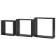 LIVARNO home Regalwürfel-Set, 3 Stück, zum Aufhängen (schwarz) - B-Ware sehr gut