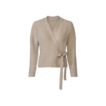 esmara® Damen Wickel-Cardigan mit überschnittene...