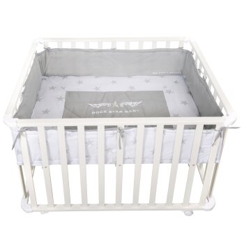 roba Laufgitter Rock Star Baby, 75 x 100 cm, weiß -...