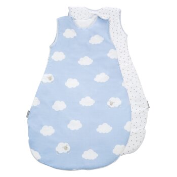 roba Schlafsack Kleine Wolke 70 cm - Babyschlafsack ganzjährig für Neugeborene, blau - B-Ware neuwertig