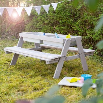 roba Kindersitzgarnitur Outdoor + mit Spielwannen, grau -...