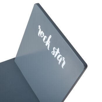 roba Kindersitzgruppe Rock Star Baby 3, 2 Kinderstühle & 1 Tisch, Holz, dunkelgrau lackiert - B-Ware neuwertig